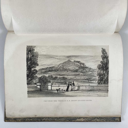 86 - Col COCKBURN. 'Views of Glynn House near Bodmin, Cornwall', Full original leather with ornate gilt d... 