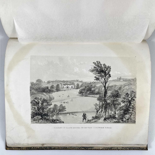 86 - Col COCKBURN. 'Views of Glynn House near Bodmin, Cornwall', Full original leather with ornate gilt d... 