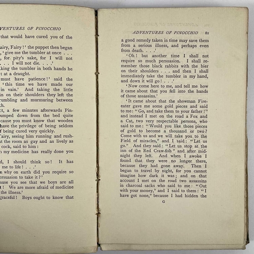 89 - C. COLLODI. ‘The Story of a Puppet or The Adventures of Pinocchio,’ The Children's Library, original... 