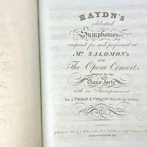 92 - 'Haydn's Celebrated Symphonies' 'Composed for & performed at Mr Soloman's and The Opera Concerts, Ad... 