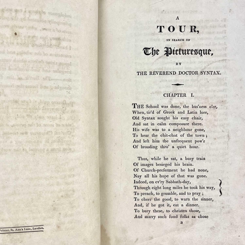 94 - William Combe & Thomas Rowlandson, illustrator. First three tours by Dr Syntax. 'The Tour of Doctor ... 