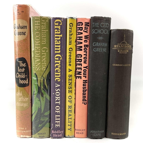 95 - Six Graham Greene first editions and a reprint. 'The Comedians,' first edition, original cloth, uncl... 