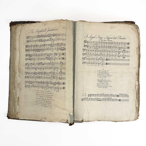 96 - An early example of 'God Save the King' and other printed popular music. Sammelband of mid 18th cent... 