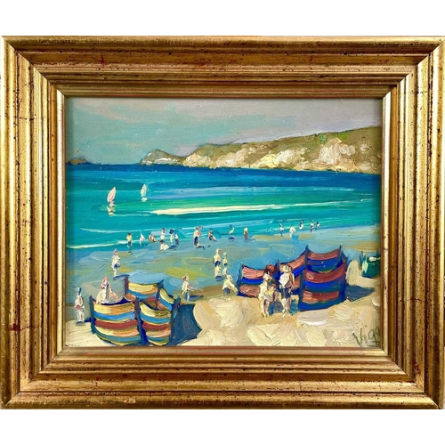 110 - Bob VIGG (1932-2001) Sennen Cove Oil on board Signed 18 x 22cm