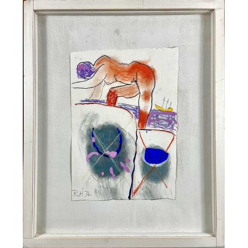 114 - Roger HILTON (1911-1975)  Esme Bathing, 1974 Gouache, charcoal and pastel Initialled and dated '74 3... 