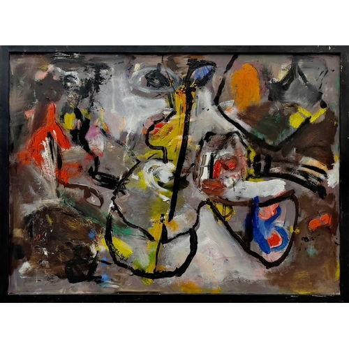 132 - Michael BROIDO (1927-2013) Untitled  Oil on board Signed to verso 55 x 75cm