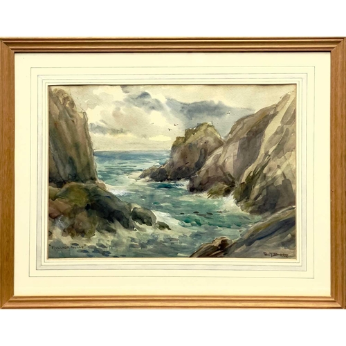 157 - Sidney James BEER (1875-1952) Mullion Gully Watercolour, signed, 23 x 33cm.