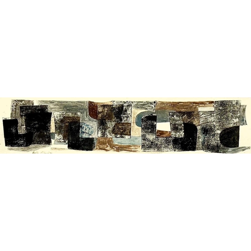 17 - Biddy PICARD (1922-2019) Interlocking Images III Monoprint Signed and dated '71 14 x 58cm Provenance... 