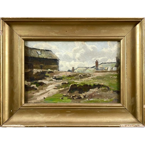 175 - Frank Proschwitzry FREYBURG (1862-1939/40) St. Ives Oil on panel. signed, further signed, inscribed ... 