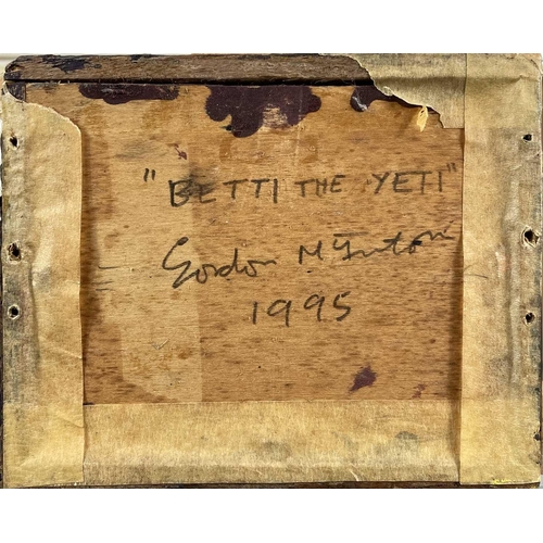 178 - Gordie MCINTOSH Betti The Yeti Mixed media Signed and dated 1995 to verso 10 x 13cm (2)