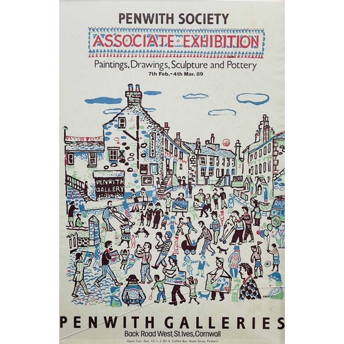 189 - Penwith Society Exhibition Poster Associate Exhibition - Paintings, Drawings, Sculpture and Pottery ... 