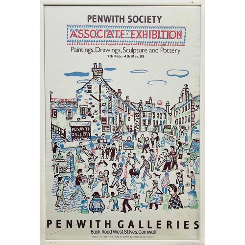 189 - Penwith Society Exhibition Poster Associate Exhibition - Paintings, Drawings, Sculpture and Pottery ... 