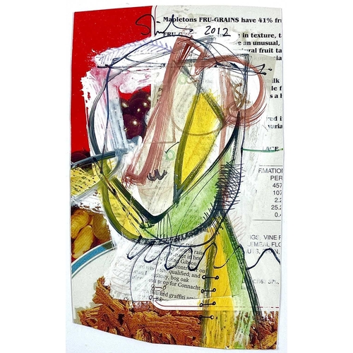 200 - Tony SHIELS (1938) Merry Man  Mixed media Signed and dated 2012 19 x 11.5cm