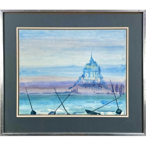 203 - Elizabeth Rosemary ZIAR (1919-2003) Mont St. Michel Watercolour Signed 39 x 48cm