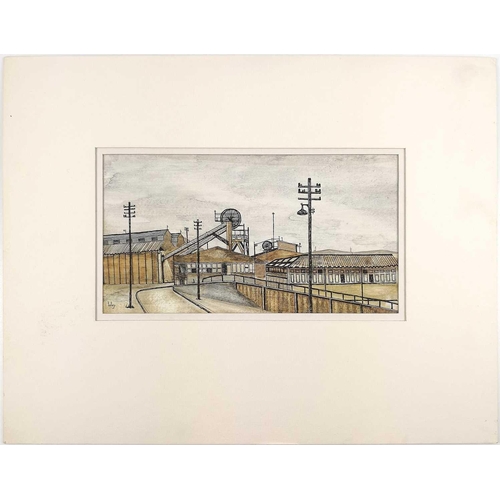 204 - Sheila TOLLEY (1939) Mine Scene, along with other works. Mixed media Signed 13 x 24cm