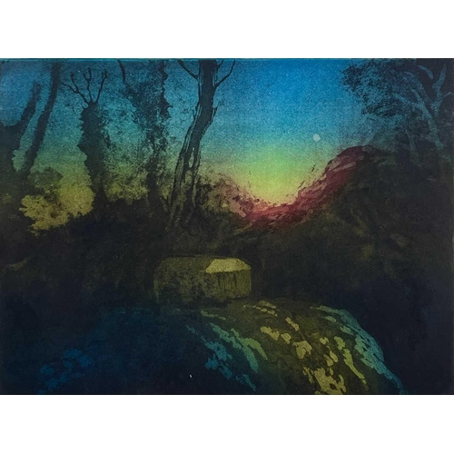 214 - Alan RANKLE (1952) 'Paysage' & 'Montsegar'  Two etching/aquatints Each signed, inscribed and numbere... 