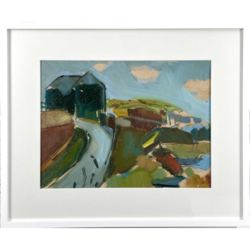 231 - Rose HILTON (1931-2019) Penwith Coast Road Oil on canvas laid onto board Letter of authentication to... 