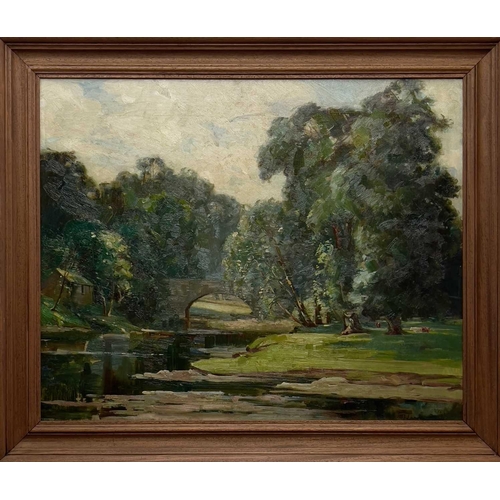 238 - Samuel John Lamorna BIRCH (1869-1955) The River Usk  Oil on canvas, signed, 55x67cmThis stable oil i... 