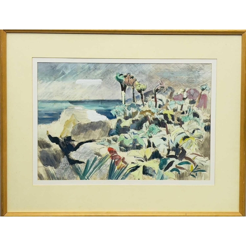 246 - Marjorie MORT (1906-1989) Among The Rocks  Gouache and graphite Signed and inscribed to verso 34 x 4... 