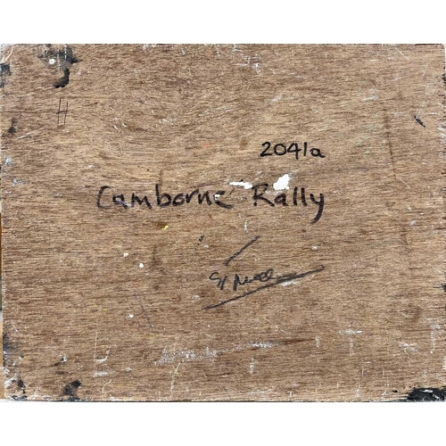 274 - Simeon STAFFORD (1956) Camborne Rally Oil panel Signed Further signed to verso 21 x 25cm