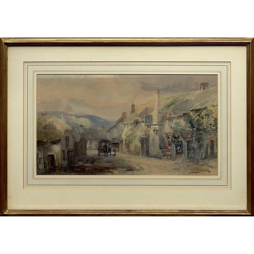 277 - Alfred LEYMAN (1856-1933) Old Ship Inn, Portlock Watercolour, signed, 25 x 44cm. Mangate Gallery, Lo... 