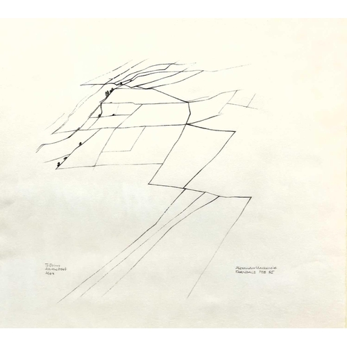 283 - Alexander MACKENZIE (1923-2002) Farndale FEB 85 Charcoal drawing Signed and dated '85, 56x61.5cm Pro... 