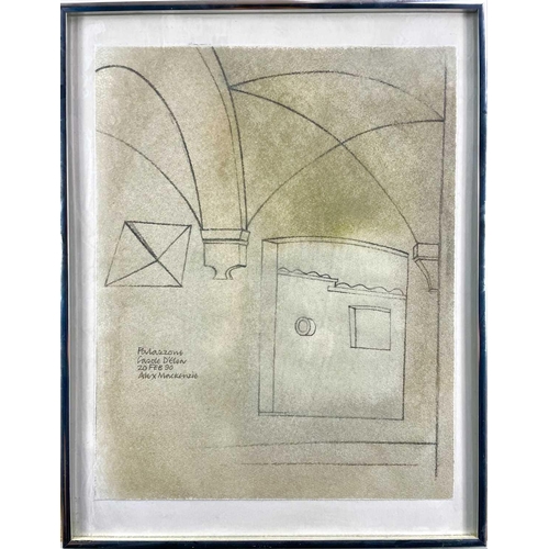 316 - Alexander MACKENZIE (1923-2002) Palazzone, Casole d'Elsa Mixed media, Signed inscribed and dated 20 ... 