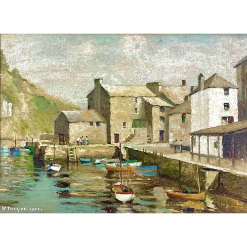 339 - William Ralph TURNER (1920-2013)? Polperro Oil on board, signed and dated 1947, 25 x 34cm.