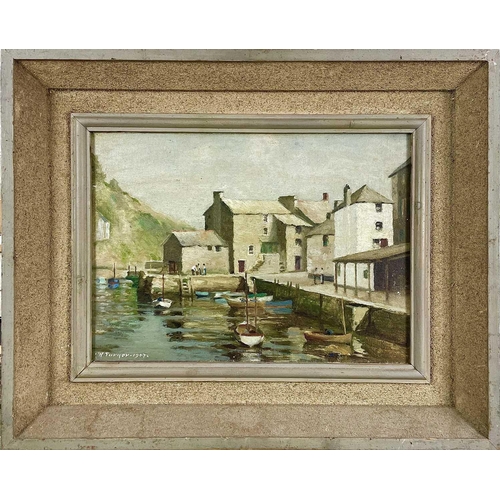 339 - William Ralph TURNER (1920-2013)? Polperro Oil on board, signed and dated 1947, 25 x 34cm.