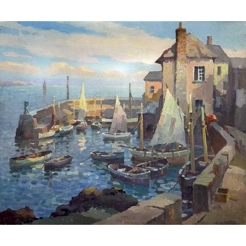 342 - George AYLING (1887-1960) The Small Harbour of Coverack Oil on board, signed, 49 x 59cm.