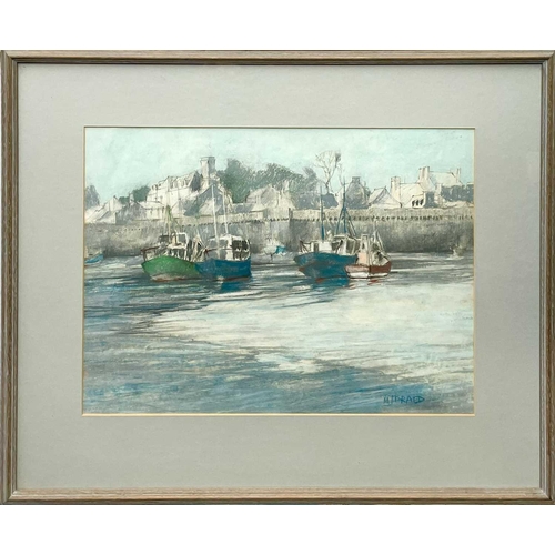 367 - Michael J. PRAED (1941) Concarneau, Brittany  Pastel, signed, 29 x 39cm. Penzance is twinned with Co... 