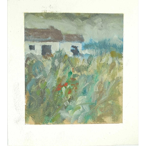 387 - Sheila TOLLEY (1939) A Cottage Garden, along with various other works. Oil on paper 13 x 11.5cm