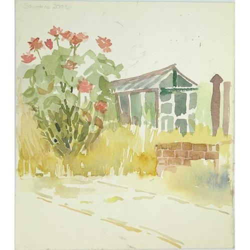 387 - Sheila TOLLEY (1939) A Cottage Garden, along with various other works. Oil on paper 13 x 11.5cm