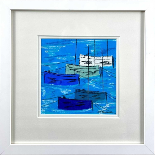 398 - Stephen FELSTEAD (1957) Small Boats, St. Ives Pastel on paper Signed Further signed and dated 2022 t... 