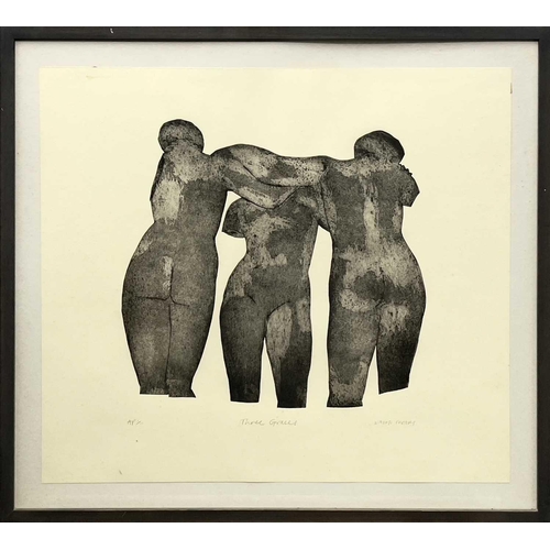 399 - Naomi FREARS (1963) Three Graces Etching Artist's Proof I/II Signed and inscribed Paper size 52 x 58... 