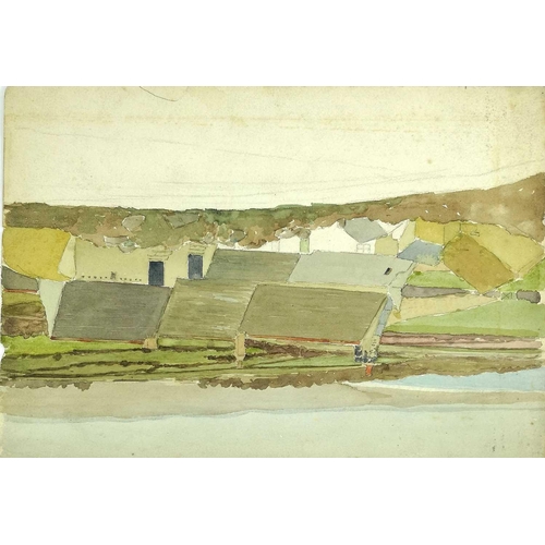 438 - Hubert Lindsay WELLINGTON (1879-1967) Sennen Cove, along with three other works by the same hand. Wa... 