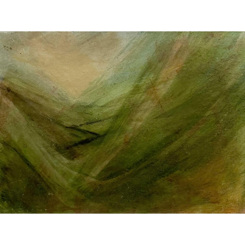 442 - Sue HALLIDAY (XX-XXI) Gwithian Autumn Light II Oil on canvas, signed and titled to the verso, 20cm x... 