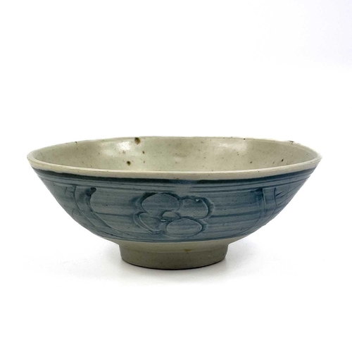 454 - Bernard Howell LEACH (1887-1979) A porcelain footed celadon bowl with incised detailing Impressed pe... 