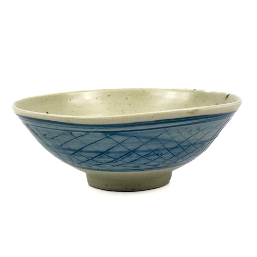 454 - Bernard Howell LEACH (1887-1979) A porcelain footed celadon bowl with incised detailing Impressed pe... 