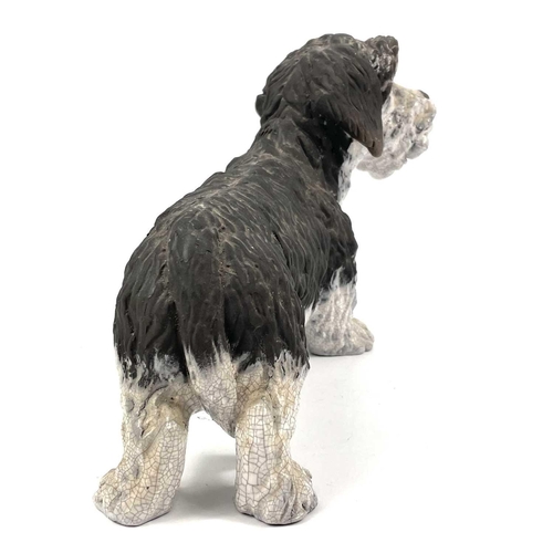 465 - Lawson C. RUDGE Wire Haired Dachshund Ceramic Signed Height 17cm, length 29cm