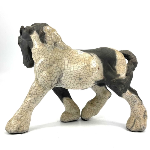 467 - Keza RUDGE (XX-XXI) Shire Horse  Ceramic Signed to base Height 24cm, length 31cmNo condition issues ... 