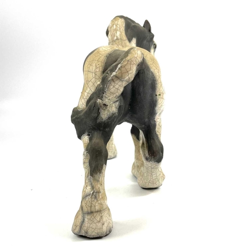 467 - Keza RUDGE (XX-XXI) Shire Horse  Ceramic Signed to base Height 24cm, length 31cmNo condition issues ... 