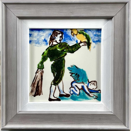 473 - Paula REGO RA (1935-2022) Touriera Ceramic tile Facsimile signature to verso Numbered 68/150 to vers... 