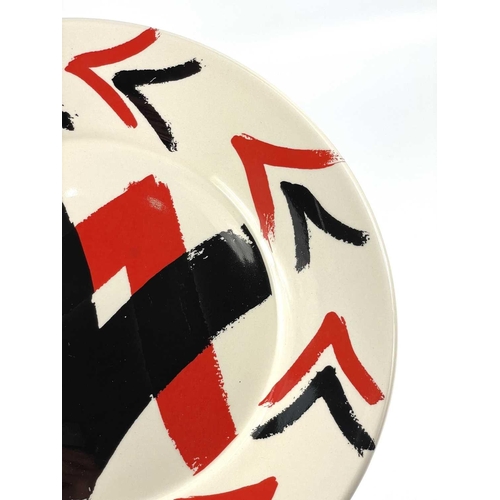 477 - Terry FROST (1915-2003) Black and Red Dish Facsimile signature to base, along with impressed Haxby s... 