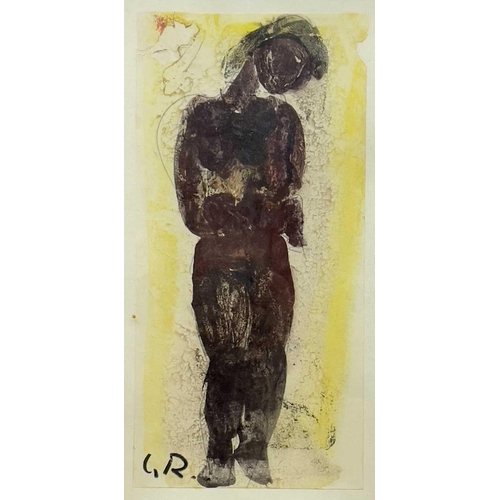 504 - Leopoldo RICHTER (1896-1984) Figure Mixed media, signed, 26.5x12.5cm