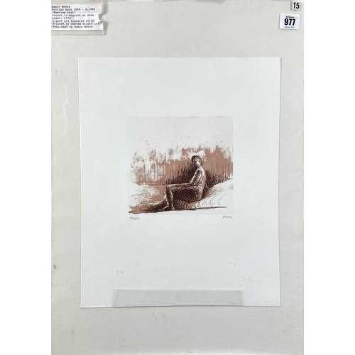 506 - Henry MOORE (1898-1986) Resting Girl, 1974 Colour lithograph Signed and numbered 40/50 Image size 15... 