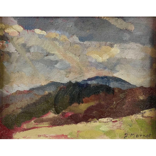 526 - Jean MARNAT (1915-1988) Landscape Oil on board, signed, 20 x 25cm.