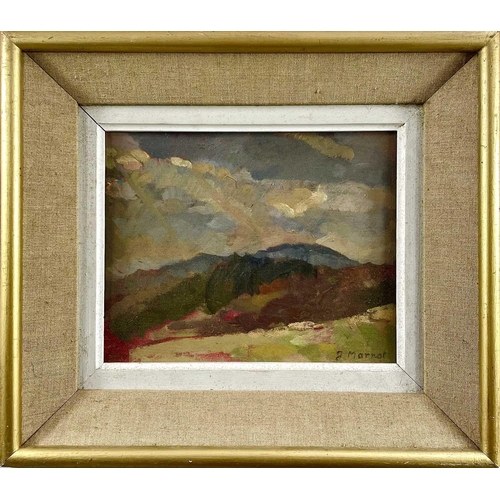 526 - Jean MARNAT (1915-1988) Landscape Oil on board, signed, 20 x 25cm.