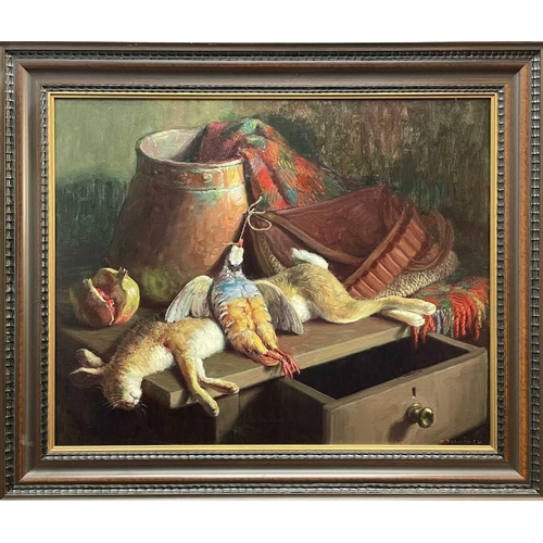 533 - Francisco DOMINGO MARQUES (1842-1920) Still Life with Game Oil on canvas Signed 62 x 77cm