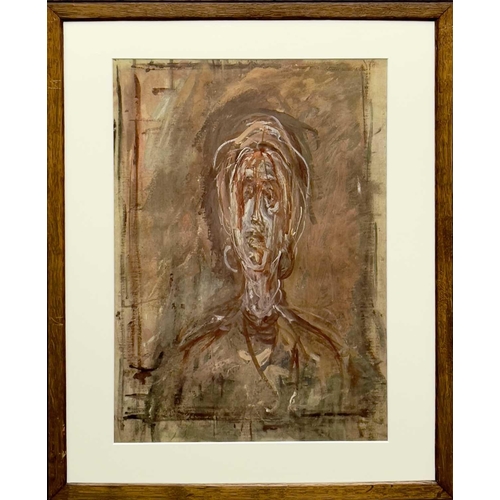 555 - Alberto Giacometti (Swiss) (1901-1966) 'Head of the Artist's Mother.' 1957 Collotype Blind Stamp low... 